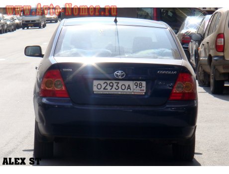 о293оа98, Toyota Corolla