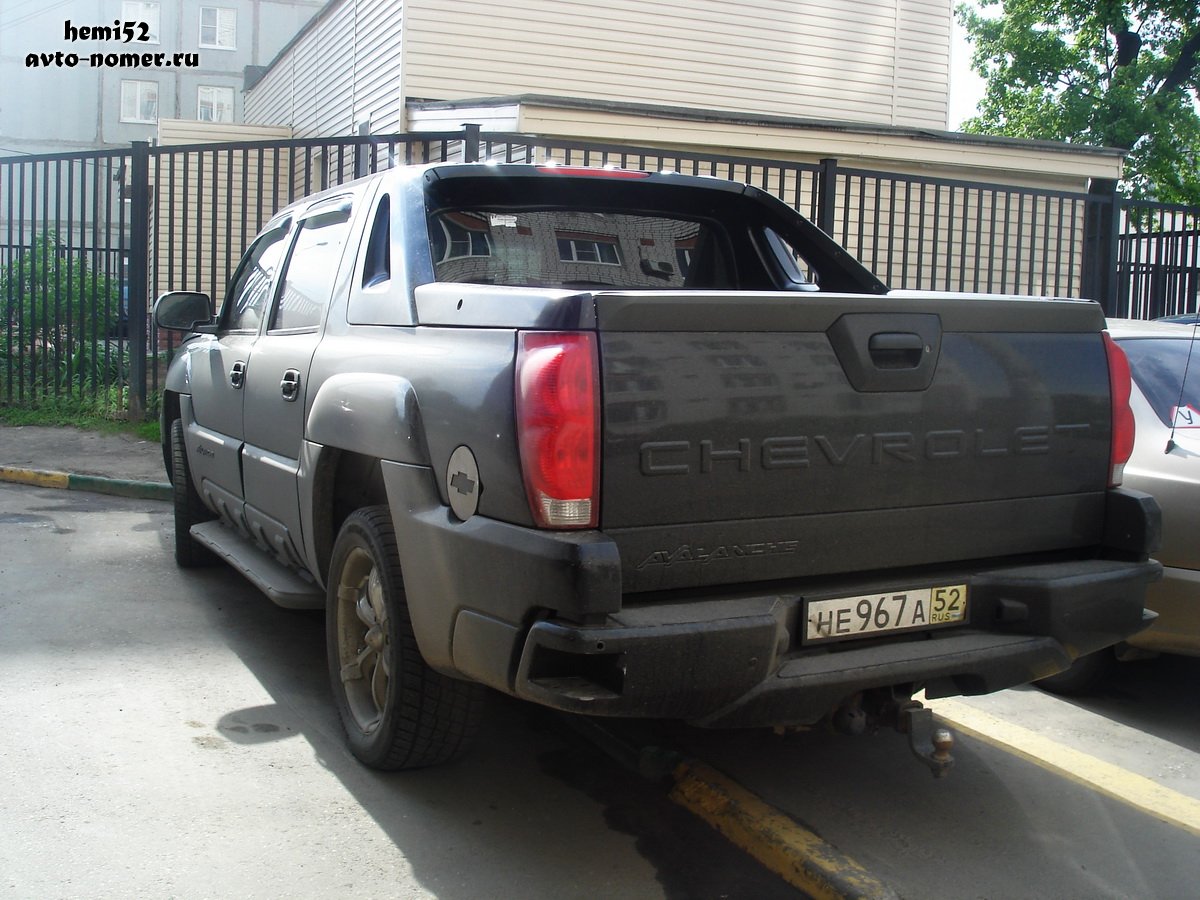 не 967 а 52, Chevrolet Avalanche 1st gen (GMT805), 2001–2006