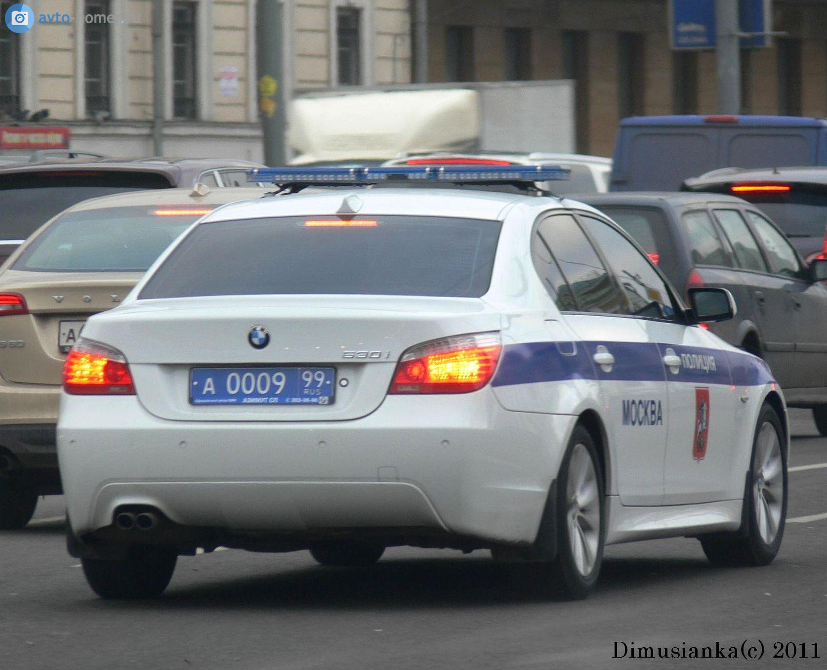 а 0009 99, BMW 5 Series 5th gen Sedan (E60), 2003–2010