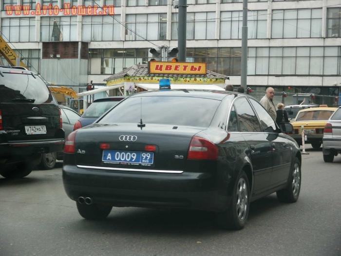а 0009 99, Audi A6 2nd gen Sedan (C5/4B2), 1997–2004