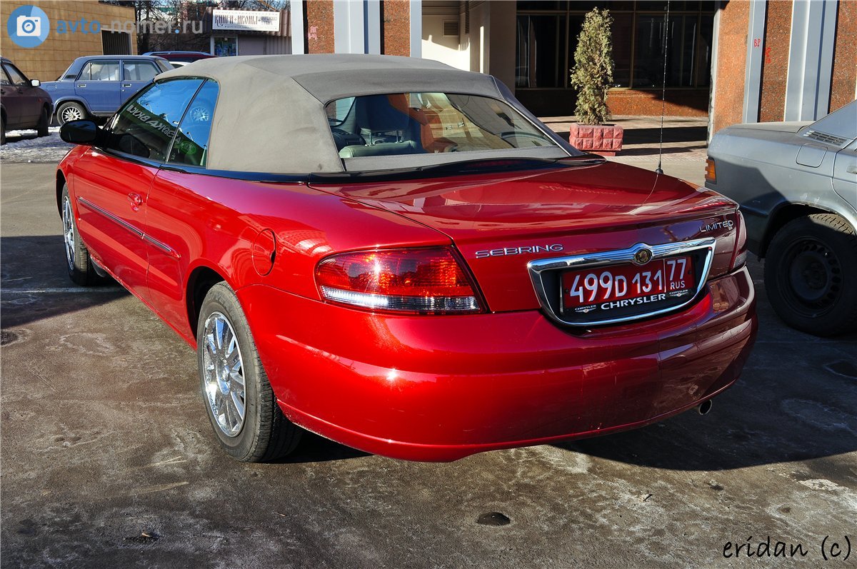 499 D 131 77, Chrysler Sebring 2nd gen Convertible (JR), 2001–2006